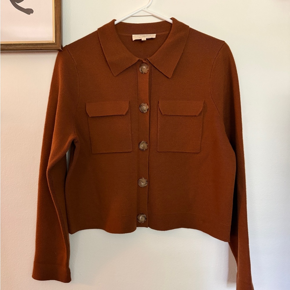 Sezane Betty Cardigan in Hazelnut - Picture 2 of 3